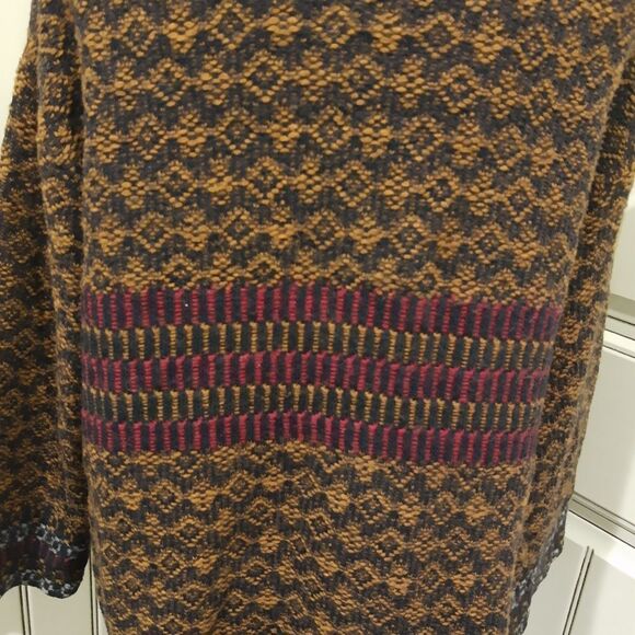 A Ida Wool Blend Cardigan Sweater Large One Button Multicolor - Picture 6 of 8
